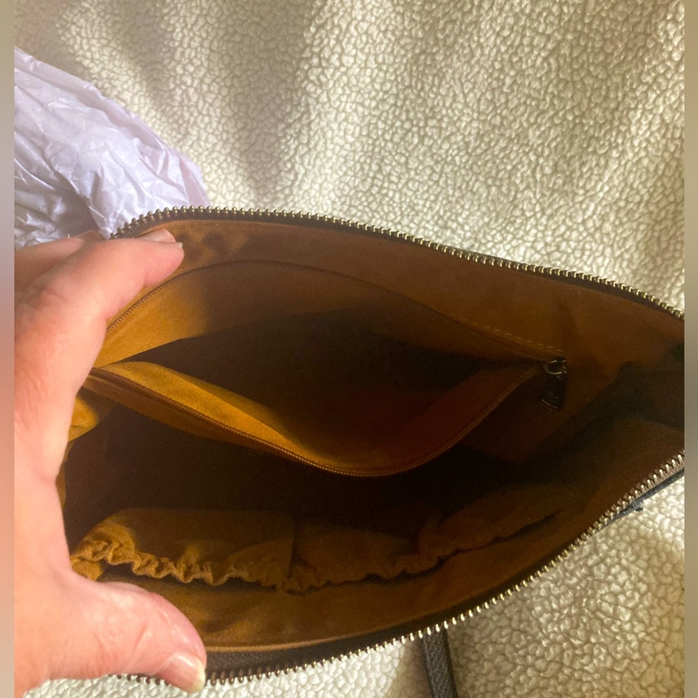 Vintage Patricia Nash Peruvian Painting Floral Leather Crossbody Bag & Wallet - Picture 15 of 16